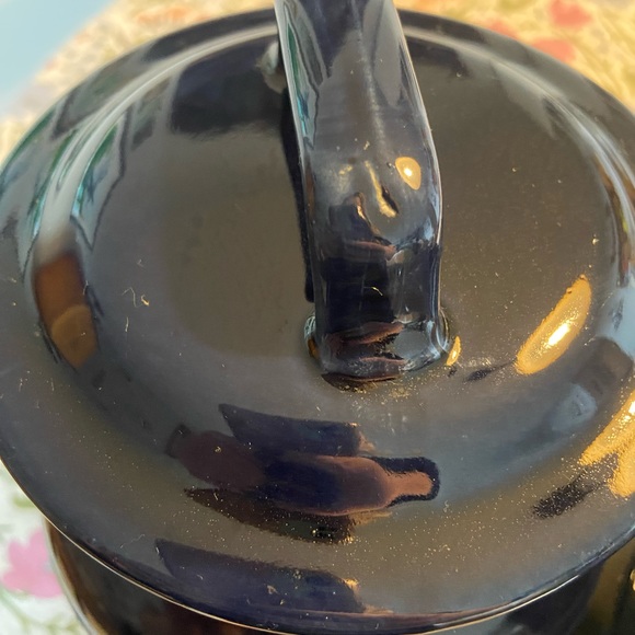 Vintage McCoy Pottery Blue Apple Blossom Canisters, Set of 4 - Picture 13 of 15